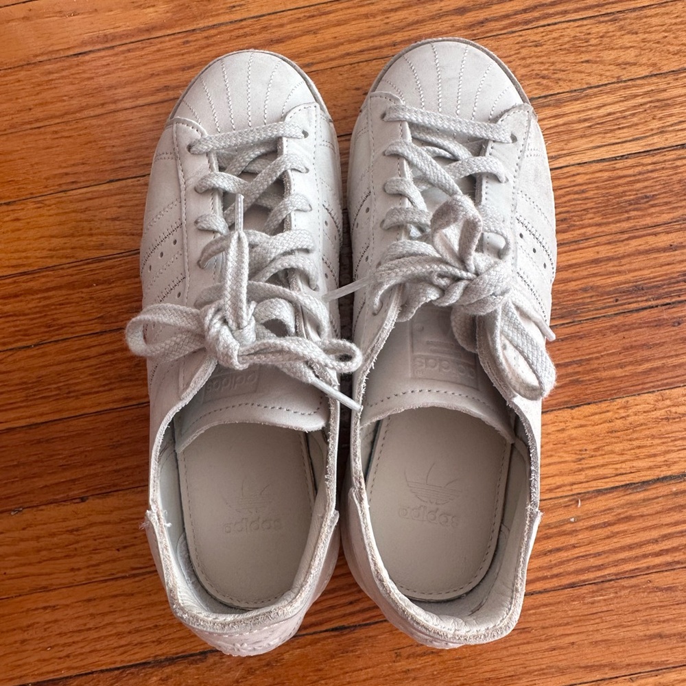 Adidas Superstar Grey Leather Women 7